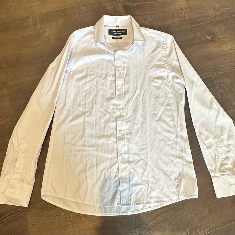 IC COLLECTION Crisp White Dress Shirt